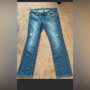Gap women distressed bootcut jeans 14/32L